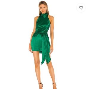 Amanda Uprichard Sandrine Dress in Dark Green